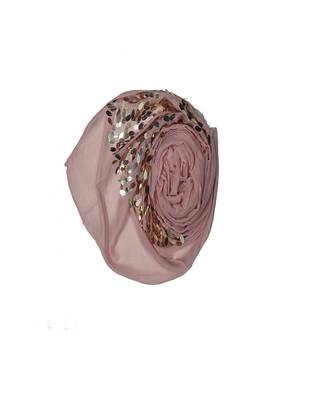 Cotton  Sequence  Design Stole ( Light Pink Size 75 x 185 CM ) 2