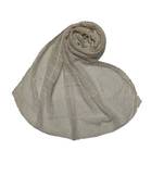 Cotton Box Checkered Moti Studed Stole ( Cream Size 75 x 185 CM )