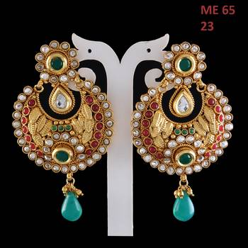55Carat Indian casual wear Fancy Jewellery Gold Plated Dangle Drop Earring Set For Womens and Girls 1