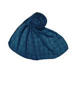 Cotton Box Checkered Moti Studed Stole ( Dark Green Size 75 x 185 CM )