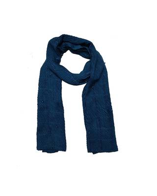 Cotton Box Checkered Moti Studed Stole ( Dark Green Size 75 x 185 CM ) 3