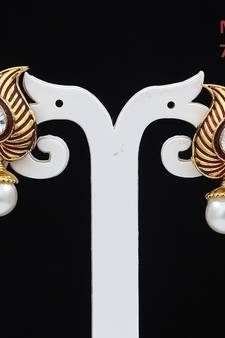 55Carat Traditional Jewellery Handcrafted jewellery Gold Plated Dangle Drop Earring Set For Womens and Girls