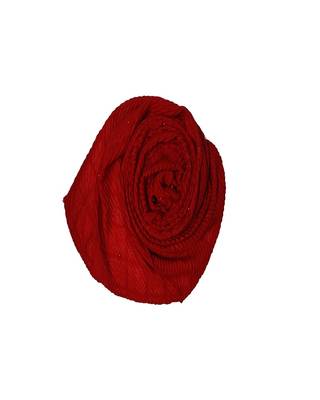 Cotton Box Checkered Moti Studed Stole ( Red Size 75 x 185 CM ) 2