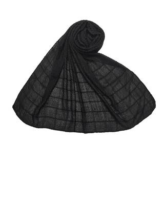 Cotton Box Checkered Moti Studed Stole ( Black Size 75 x 185 CM ) 1