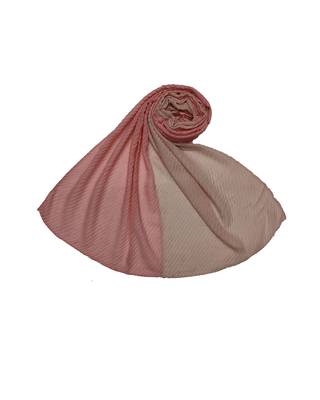 Cotton Twin Colour Shaded Scarf ( Light Orange Size 75 x 185 CM ) 1