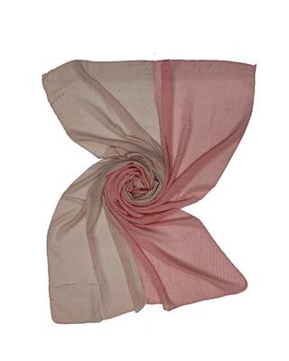 Cotton Twin Colour Shaded Scarf ( Light Orange Size 75 x 185 CM ) 2