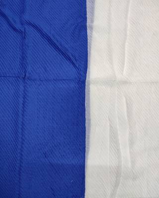 Cotton Twin Colour Shaded  Stole ( White Size 75 x 185 CM ) 3