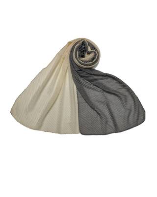 Cotton Twin Colour Shaded  Stole ( Cream Size 75 x 185 CM ) 1