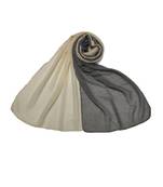 Cotton Twin Colour Shaded  Stole ( Cream Size 75 x 185 CM )