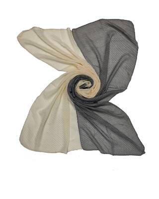Cotton Twin Colour Shaded  Stole ( Cream Size 75 x 185 CM ) 2