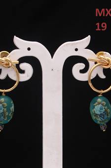 55Carat Unique Fashion jewellery pearl embellished Gold Plated Dangle Drop Earring Set For Womens and Girls
