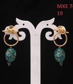 55Carat Unique Fashion jewellery pearl embellished Gold Plated Dangle Drop Earring Set For Womens and Girls