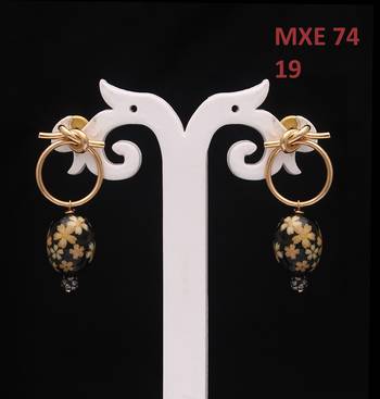 55Carat Traditional Jewellery Stone Inticrated Gold Plated Dangle Drop Earring Set For Womens and Girls 1