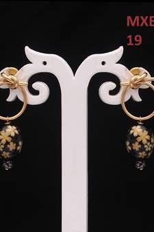 55Carat Traditional Jewellery Stone Inticrated Gold Plated Dangle Drop Earring Set For Womens and Girls