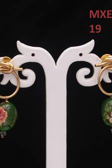 55Carat Stone Inticrated Exclusive Jewellery Gold Plated Dangle Drop Earring Set For Womens and Girls