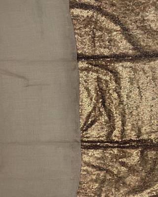 Cotton  Sequence Design Stole ( Dark Brown Size 75 x 185 CM ) 4