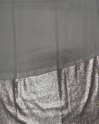 Cotton  Sequence Design Scarf ( Light Grey Size 75 x 185 CM ) 4