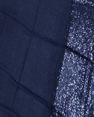 Cotton  Sequence Design Stole ( Dark Blue Size 75 x 185 CM ) 4