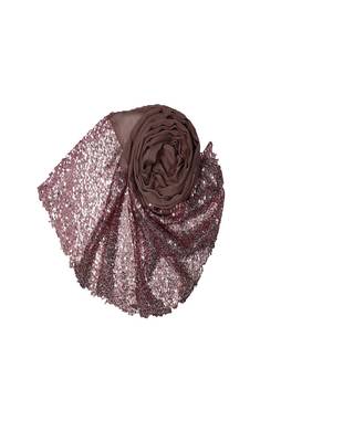 Cotton  Sequence Design Stole ( PurpleSize 75 x 185 CM ) 2