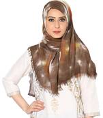 Cotton TIEDYE Scarf ( Dark Brown Size 75 x 185 CM )