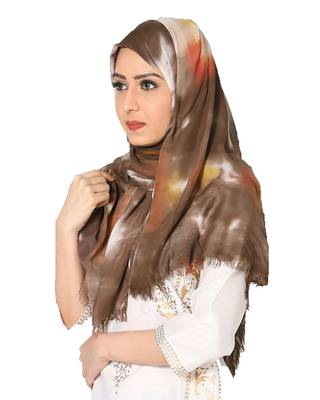 Cotton TIEDYE Scarf ( Dark Brown Size 75 x 185 CM ) 2
