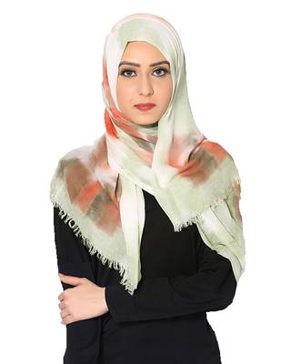 Cotton TIEDYE Scarf ( Light Green Size 75 x 185 CM ) 1