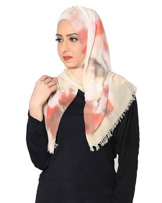 Cotton TIEDYE Scarf ( Cream Size 75 x 185 CM ) 1