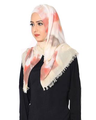 Cotton TIEDYE Scarf ( Cream Size 75 x 185 CM ) 2