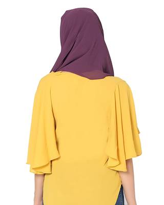 Malaysian Chiffon Scarf ( Dark PurpleSize 75 x 185 CM ) 3