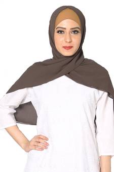 Malaysian Chiffon Scarf ( Coffee Size 75 x 185 CM )