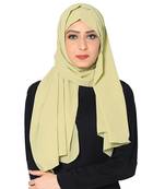 Malaysian Chiffon Scarf ( Light Green Size 75 x 185 CM )
