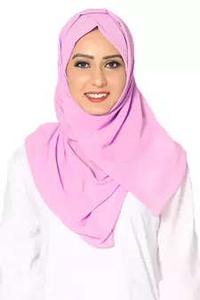 Plain Malaysian Chiffon Scarf ( PurpleSize 75 x 185 CM )