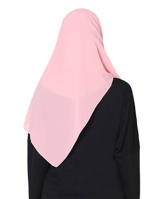 Plain Malaysian Chiffon Scarf ( Pink Size 75 x 185 CM ) 3