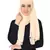 Plain Malaysian Chiffon Scarf( Light Cream Size 75 x 185 CM )