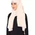 Plain Malaysian Chiffon Scarf( Light Cream Size 75 x 185 CM )