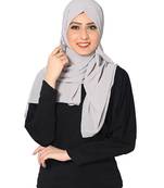 Plain Malaysian Chiffon Scarf( Light Grey Size 75 x 185 CM )