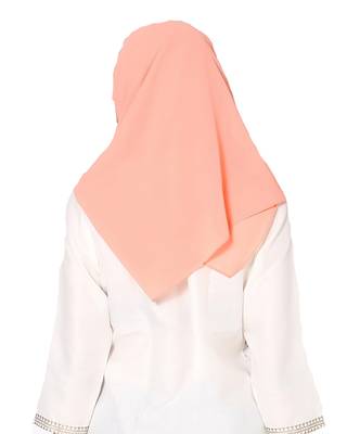 Plain Malaysian Chiffon Scarf ( Orange Size 75 x 185 CM ) 3