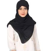 Plain Malaysian Chiffon Scarf ( Black Size 75 x 185 CM )