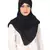 Plain Malaysian Chiffon Scarf ( Black Size 75 x 185 CM )