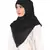 Plain Malaysian Chiffon Scarf ( Black Size 75 x 185 CM )