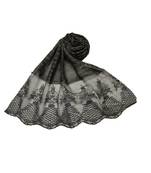 Cotton Lamp Design On Scarf With DiamondsCotton Big Liner Checkered Stole ( Dark Green Size 75 x 185 CM )