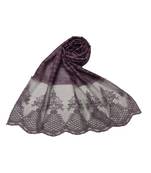 Cotton Lamp Design On Scarf With DiamondsCotton Big Liner Checkered Stole ( Light Purple Size 75 x 185 CM )