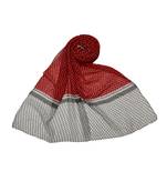 Cotton Double Shaded StoleWith Polka Dots All Over The Stole ( Red Size 75 x 185 CM )