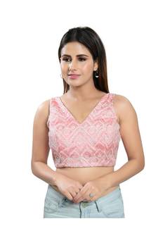 Women's Art Silk Sleeveless Saree Blouse