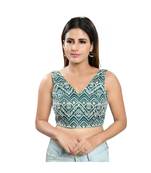 Women's Art Silk Sleeveless Saree Blouse