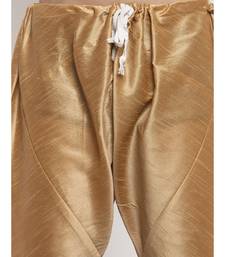 Men Gold Silk Kurta with Churidar