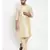 Men Beige Silk Kurta with Churidar