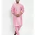 Men Pink Silk Kurta with Churidar