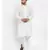 Men White Silk Kurta with Churidar