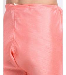 Men Silk Pink Kurta & Churidar Set